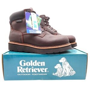 Golden Retriever 2901 Boots Mens 11 M Dark Brown Leather NWT Vintage Deadstock